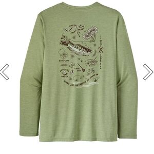 Patagonia Long-Sleeved Capilene Cool Daily Fish Graphic Shirt Mens  Size XL